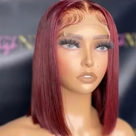 Portable Short Bob Transparent Hd Lace Wig 10 Inch  Wig 4x4 Closure Short Bob Wigs for  Brazilian and Indian Popular