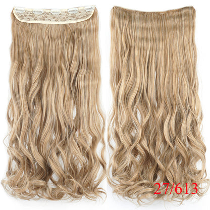 High Quality Great Length 28 Inches extra Weight 160 Grams Thicker Curly Straight 5 Clips in Synthetic Hair Extensions