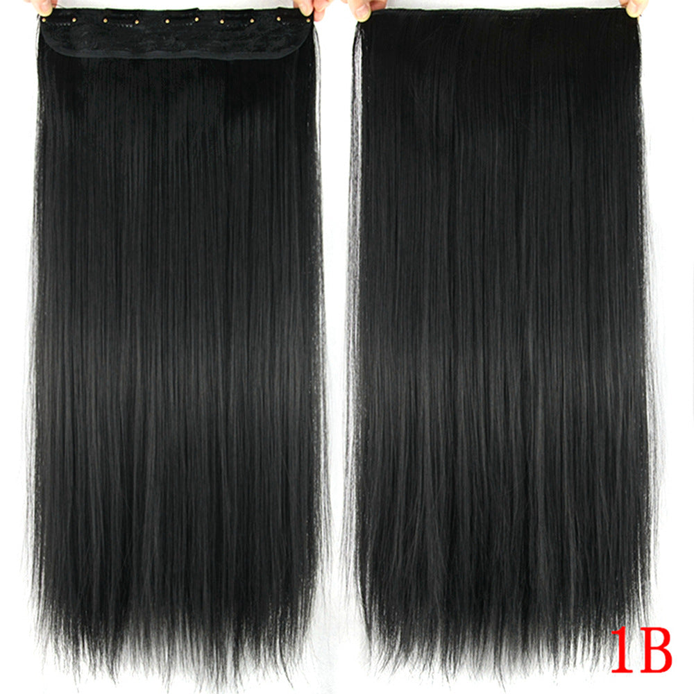 High Quality Great Length 28 Inches extra Weight 160 Grams Thicker Curly Straight 5 Clips in Synthetic Hair Extensions