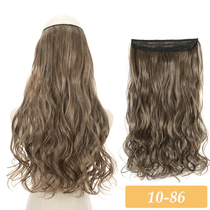 16" 22" Hair Extensions No Clip in Color Mixing Artificial Hair Piece For Women