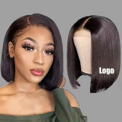 Portable Short Bob Transparent Hd Lace Wig 10 Inch  Wig 4x4 Closure Short Bob Wigs for  Brazilian and Indian Popular