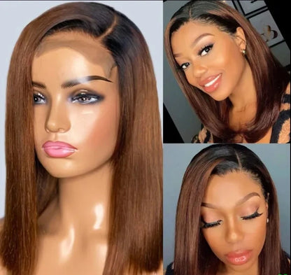 Portable Short Bob Transparent Hd Lace Wig 10 Inch  Wig 4x4 Closure Short Bob Wigs for  Brazilian and Indian Popular