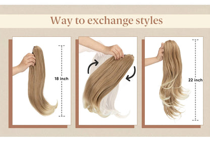 Synthetic Claw Clip In Ponytail Hair Extensions