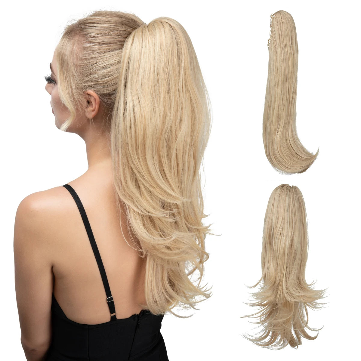 Synthetic Claw Clip In Ponytail Hair Extensions