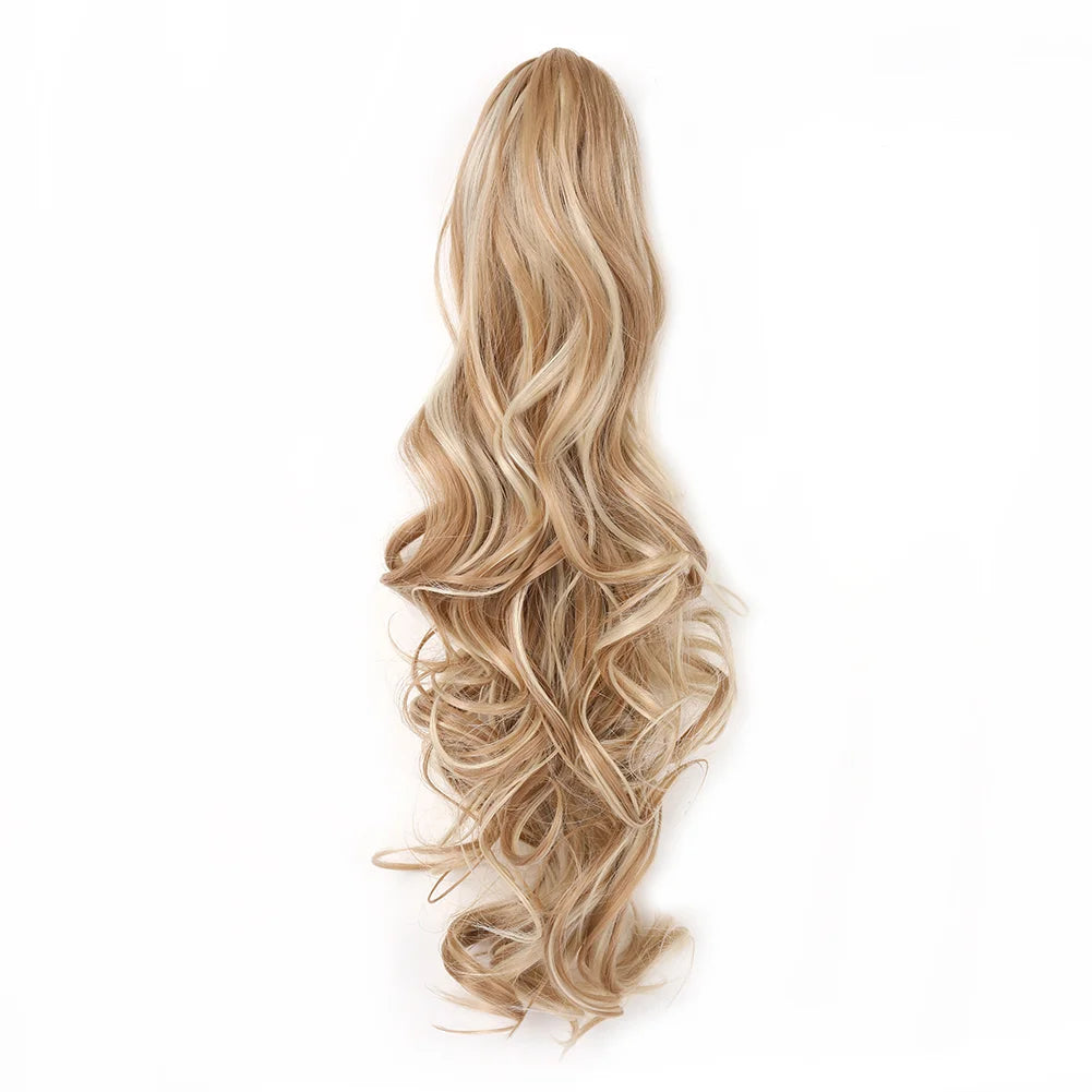 Claw Clip Ponytail Extension 18"&24 Clip in Wavy Synthetic Ponytail Hair Extensions Long Pony Tails for Women Extensions