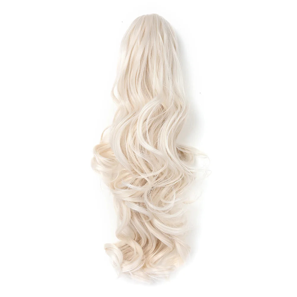 Claw Clip Ponytail Extension 18"&24 Clip in Wavy Synthetic Ponytail Hair Extensions Long Pony Tails for Women Extensions