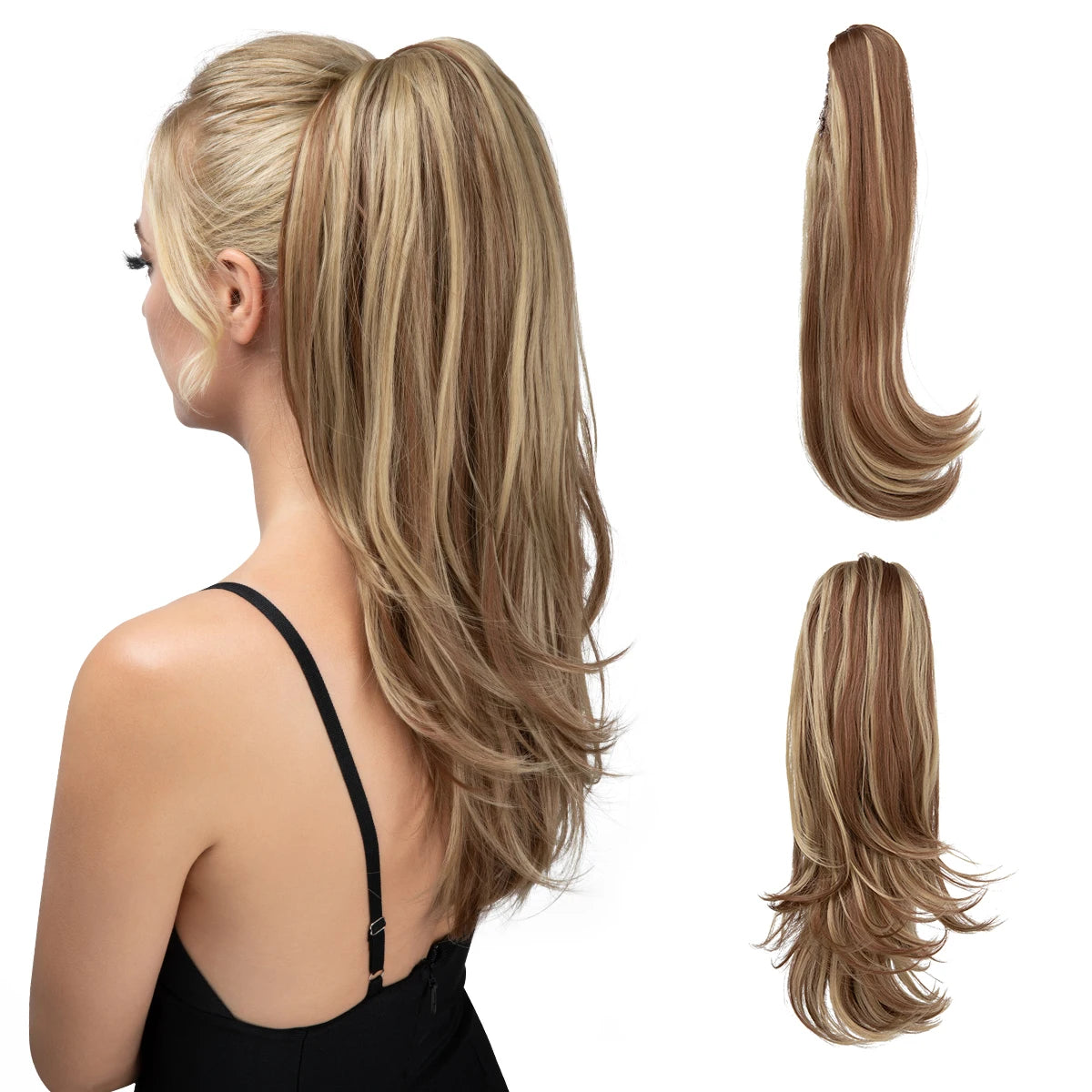 Synthetic Claw Clip In Ponytail Hair Extensions