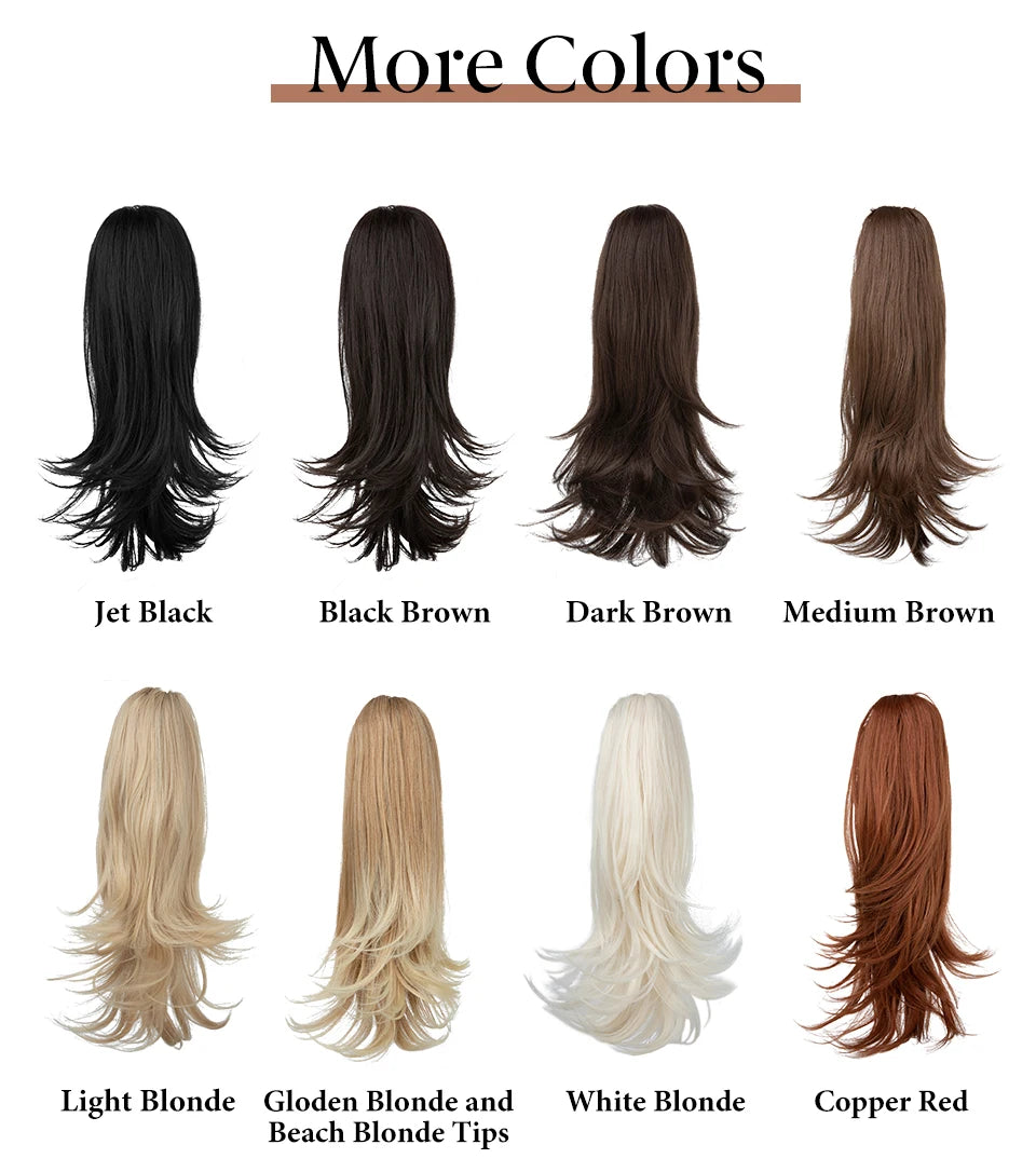 Synthetic Claw Clip In Ponytail Hair Extensions