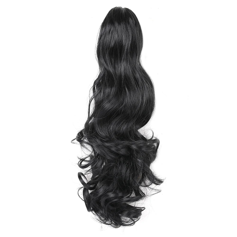 Claw Clip Ponytail Extension 18"&24 Clip in Wavy Synthetic Ponytail Hair Extensions Long Pony Tails for Women Extensions