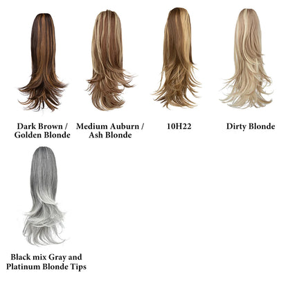 Synthetic Claw Clip In Ponytail Hair Extensions