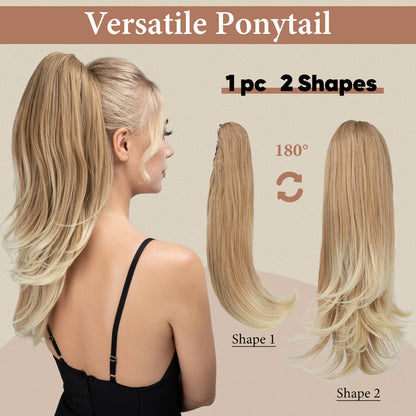 Synthetic Claw Clip In Ponytail Hair Extensions