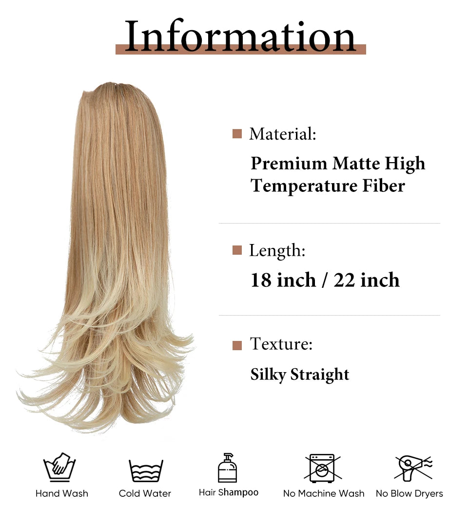 Synthetic Claw Clip In Ponytail Hair Extensions