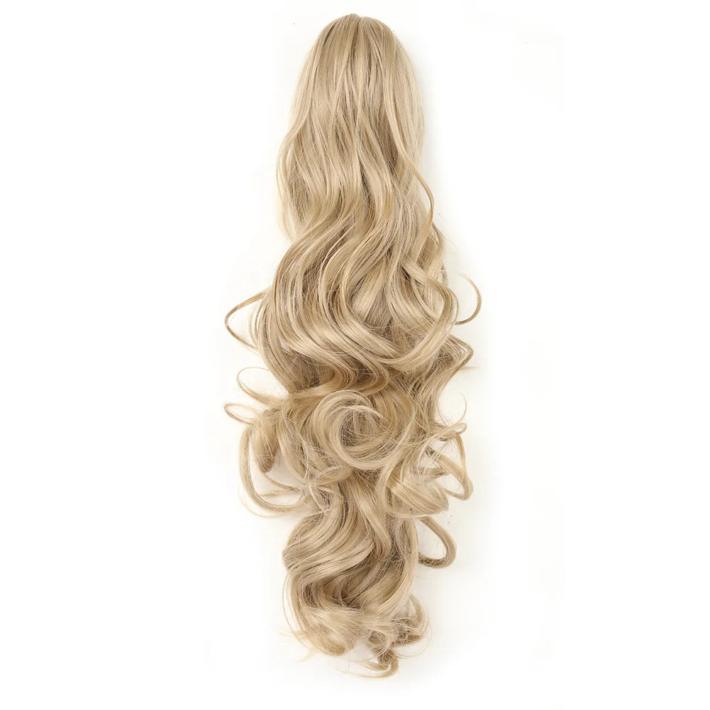 Claw Clip Ponytail Extension 18"&24 Clip in Wavy Synthetic Ponytail Hair Extensions Long Pony Tails for Women Extensions