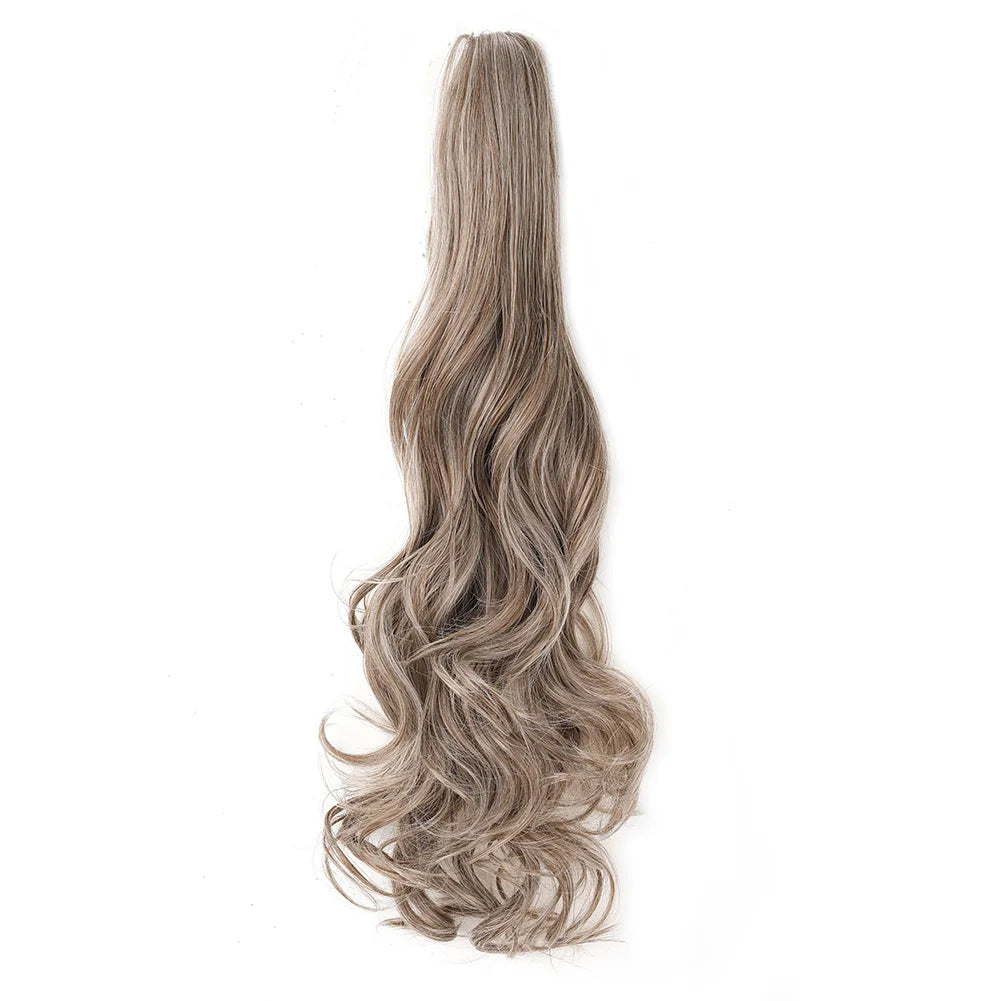 Claw Clip Ponytail Extension 18"&24 Clip in Wavy Synthetic Ponytail Hair Extensions Long Pony Tails for Women Extensions