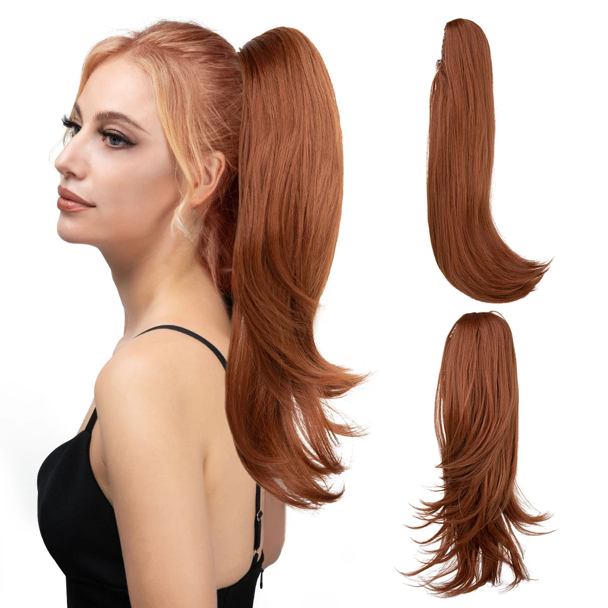 Synthetic Claw Clip In Ponytail Hair Extensions