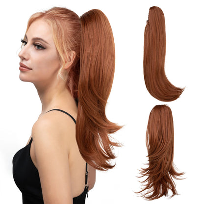 Synthetic Claw Clip In Ponytail Hair Extensions