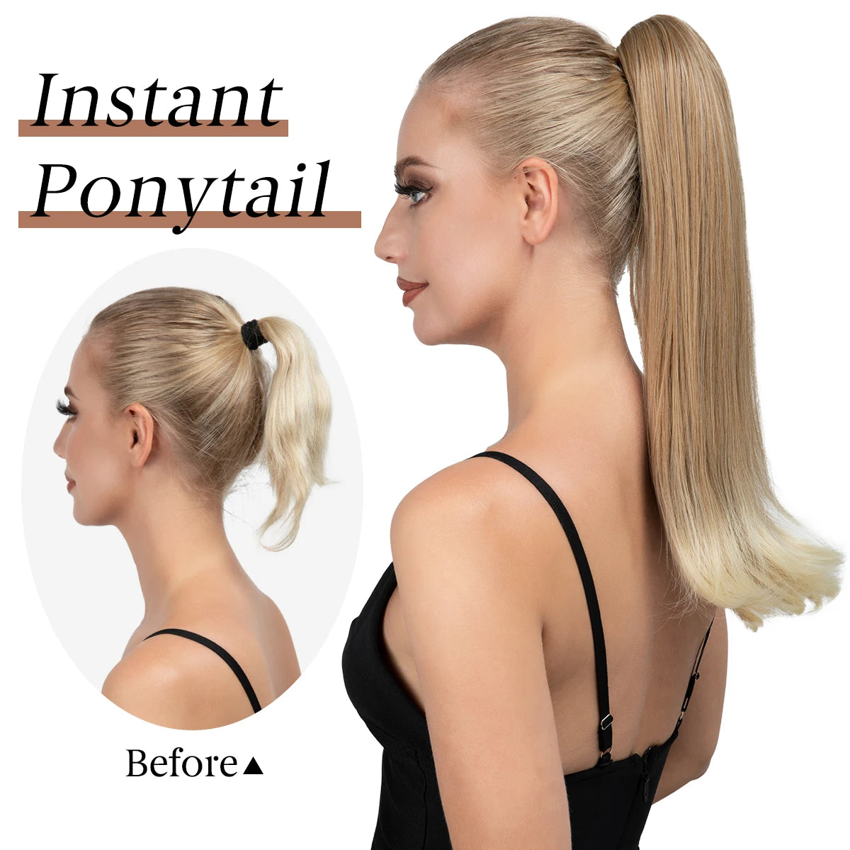 Synthetic Claw Clip In Ponytail Hair Extensions