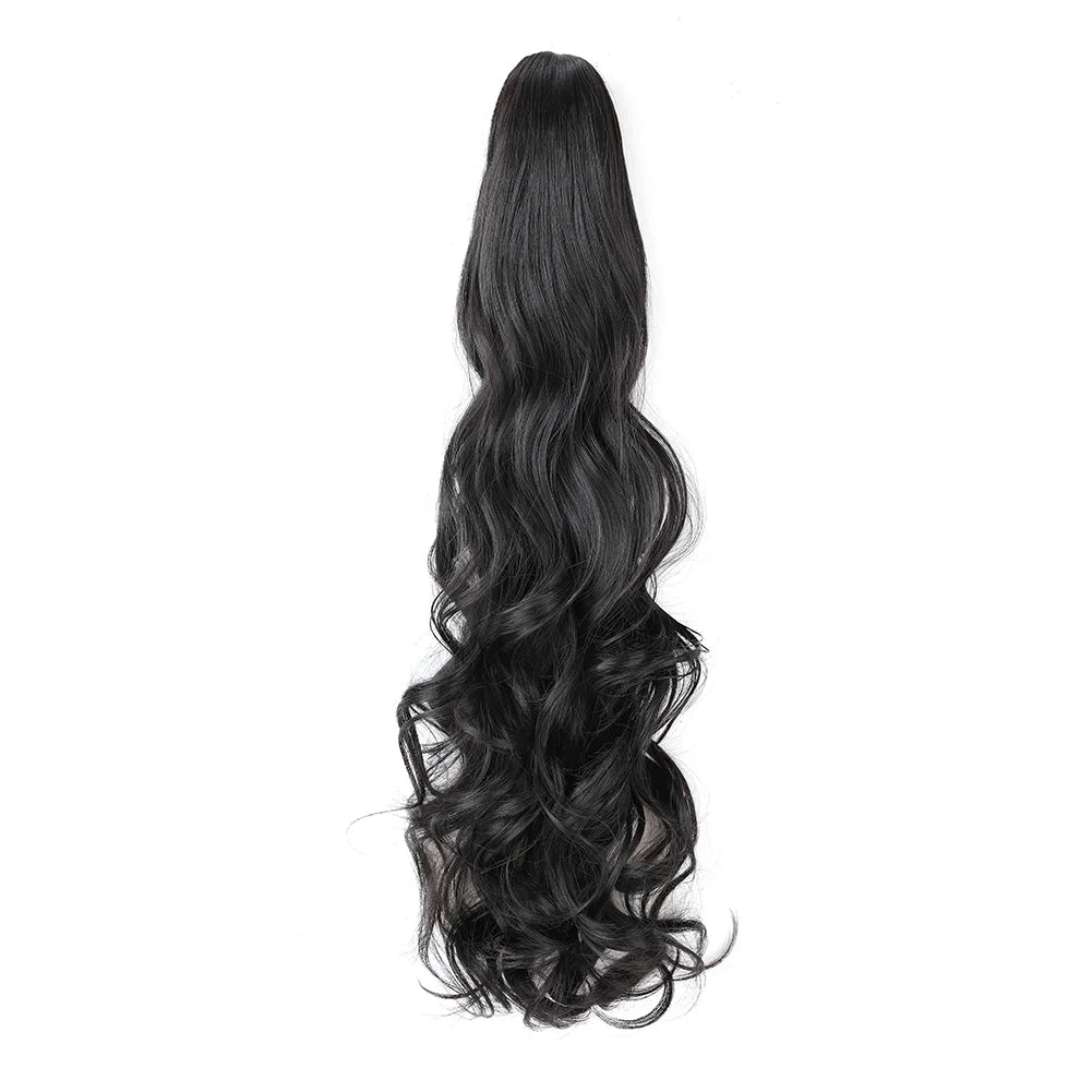Claw Clip Ponytail Extension 18"&24 Clip in Wavy Synthetic Ponytail Hair Extensions Long Pony Tails for Women Extensions