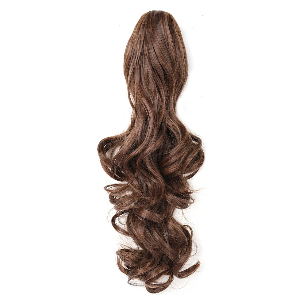 Claw Clip Ponytail Extension 18"&24 Clip in Wavy Synthetic Ponytail Hair Extensions Long Pony Tails for Women Extensions